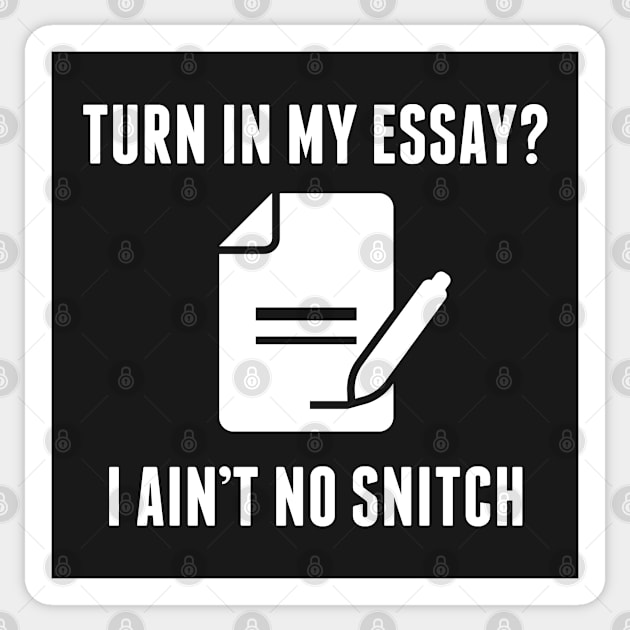 Turn In My Essay? Sticker by VectorPlanet